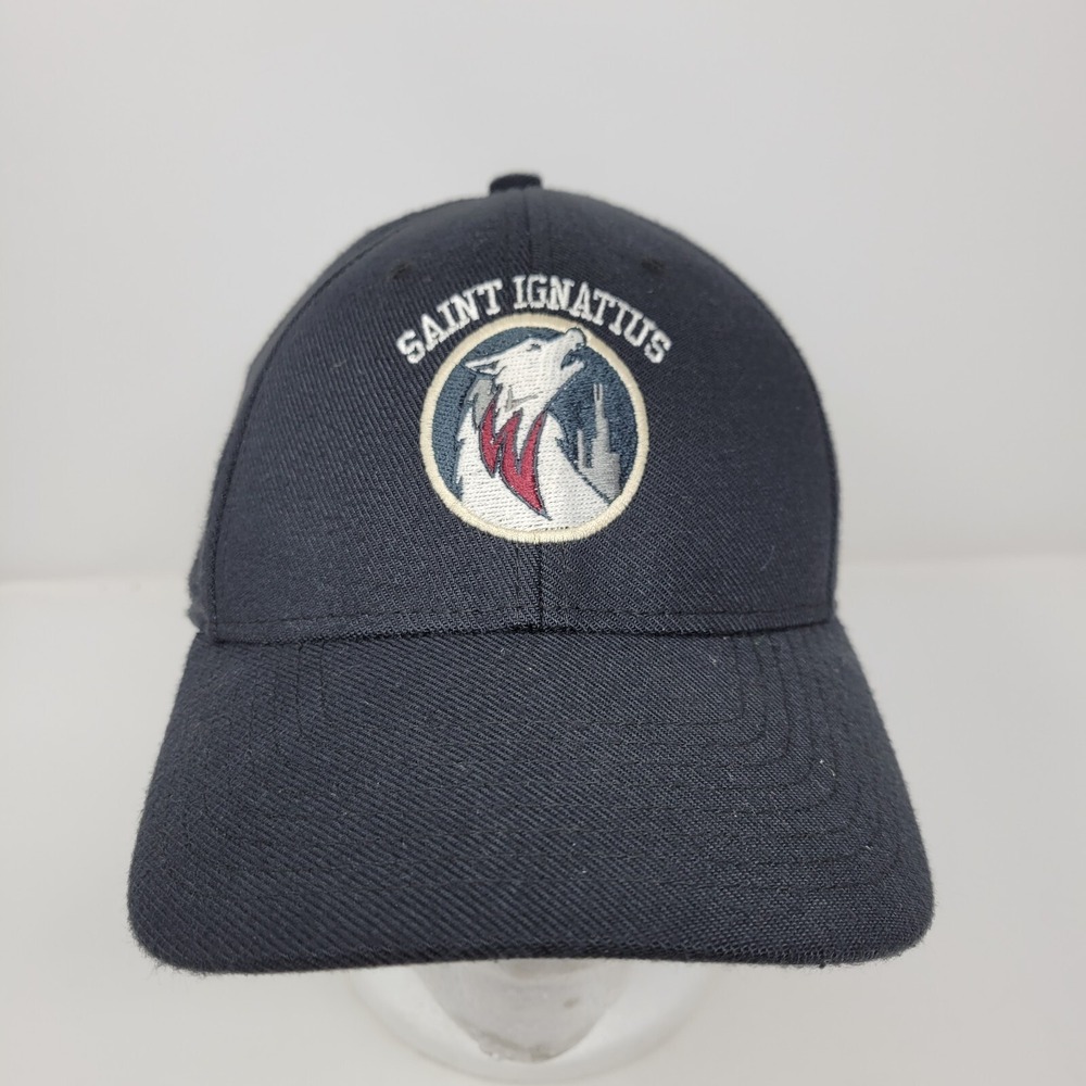 Nike‎ Hat Mens Medium Large Stretch Blue Saint Ignatius School Legacy 91 Dri-Fit